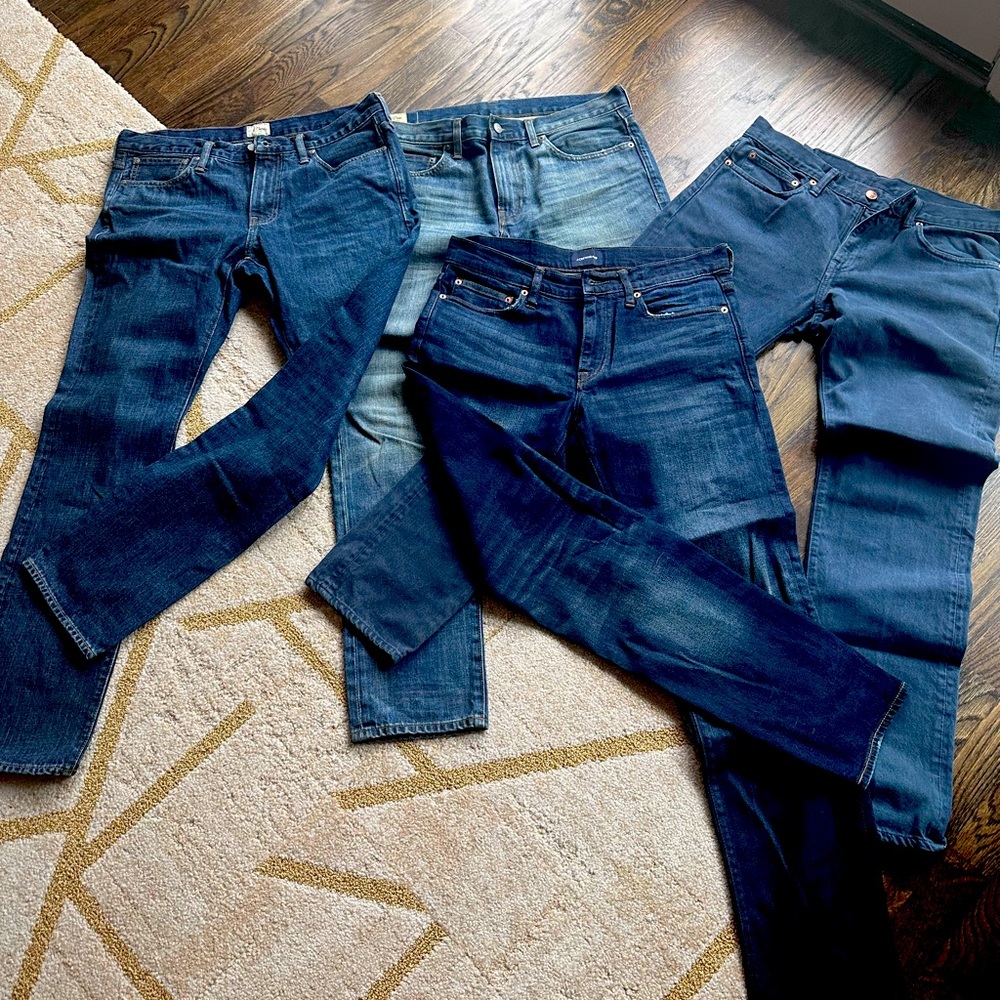Lot of mens J Crew jeans. 33/32 $75 total